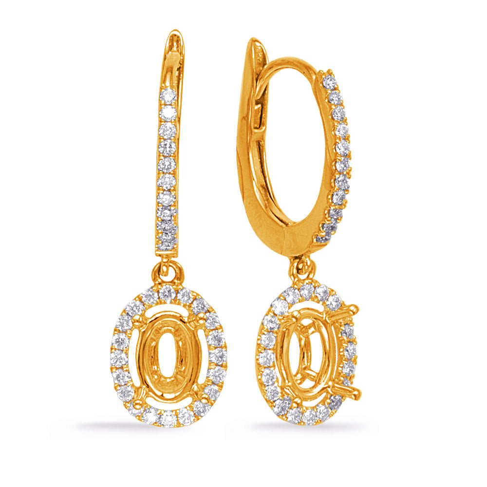 Yellow Gold Diamond Earring