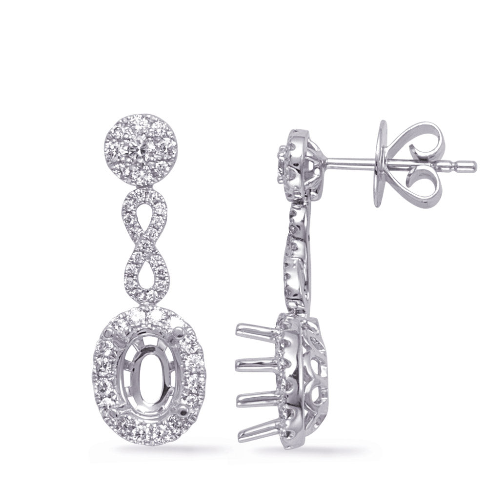 White Gold Diamond Earring