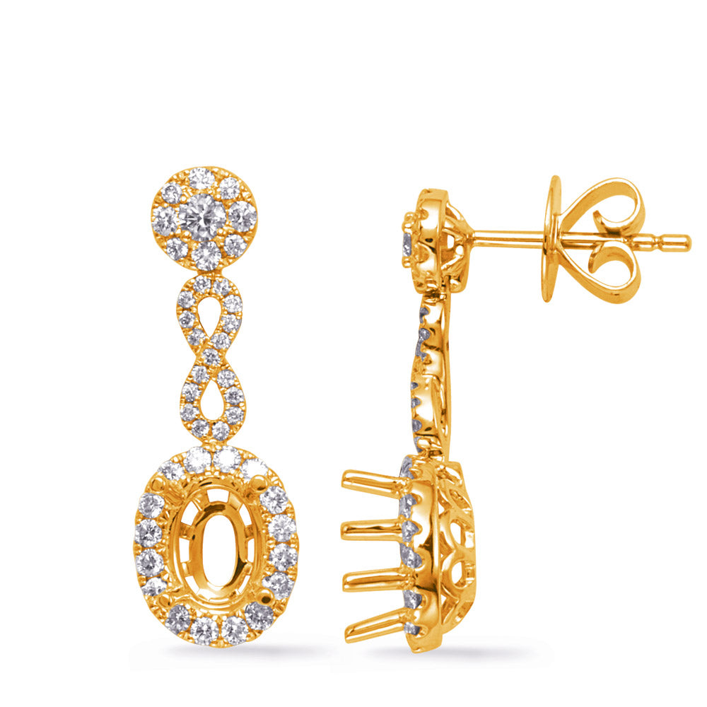 Yellow Gold Diamond Earring