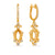 Yellow Gold Diamond Earring 9x4.5mm