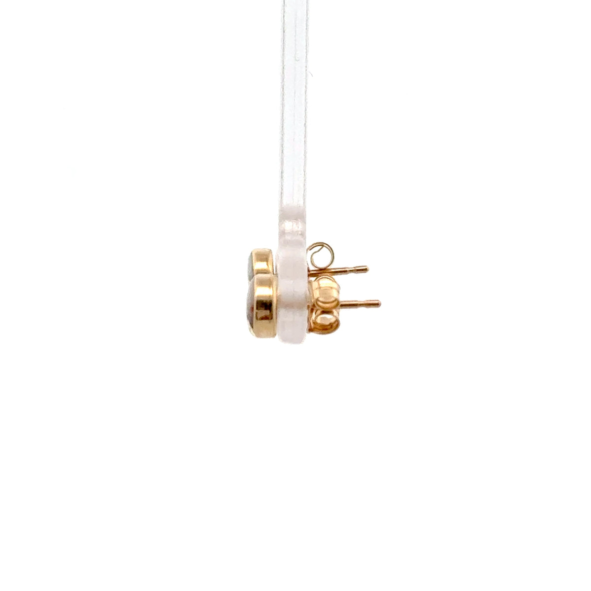 Natural Gold Quartz Round Shaped Stud Earrings by Orocal