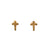 Natural Gold Nugget Cross Earrings by Orocal