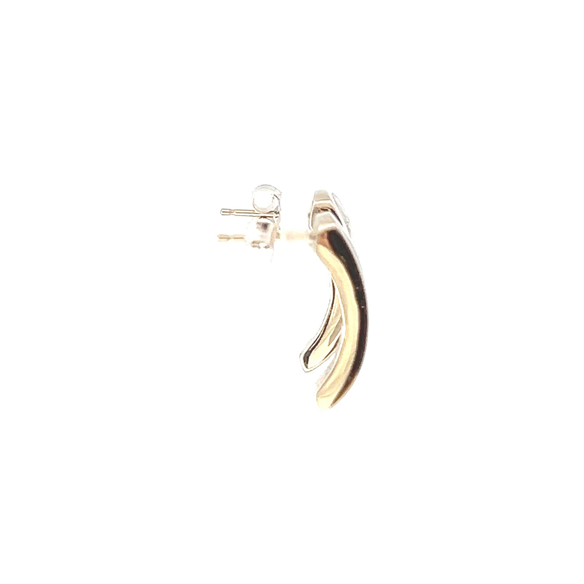 Natural Gold Quartz and Gold Nuggets Huggie Earrings by Orocal