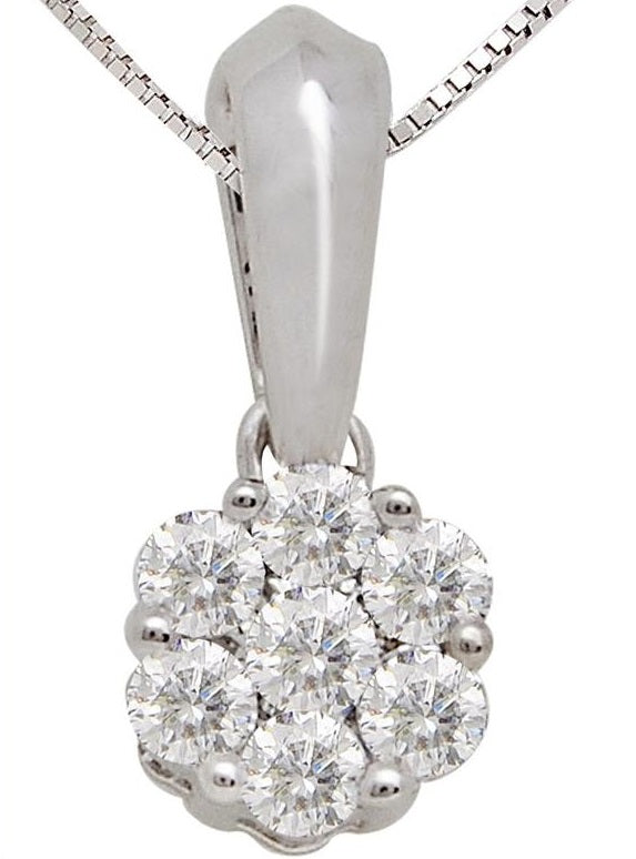 .2ctw Diamond Cluster Pendant