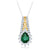 Two-Tone Emerald Pendant