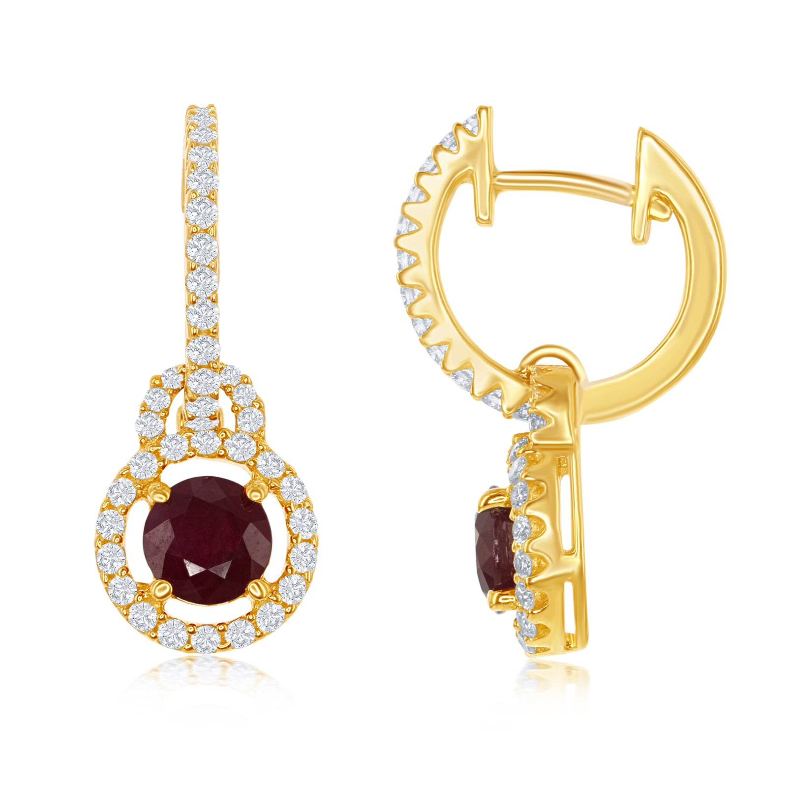 Ruby Dangle Earrings