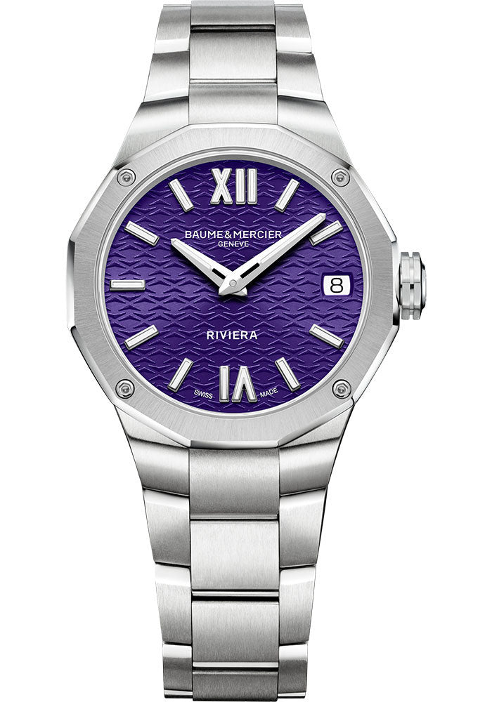 Riviera Quartz Purple Dial Ladies Watch (M0A10728) by Baume &amp; Mercier