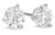 Three Prong Martini Studs Made In 14K White Gold (J-K Color, SI Clarity)