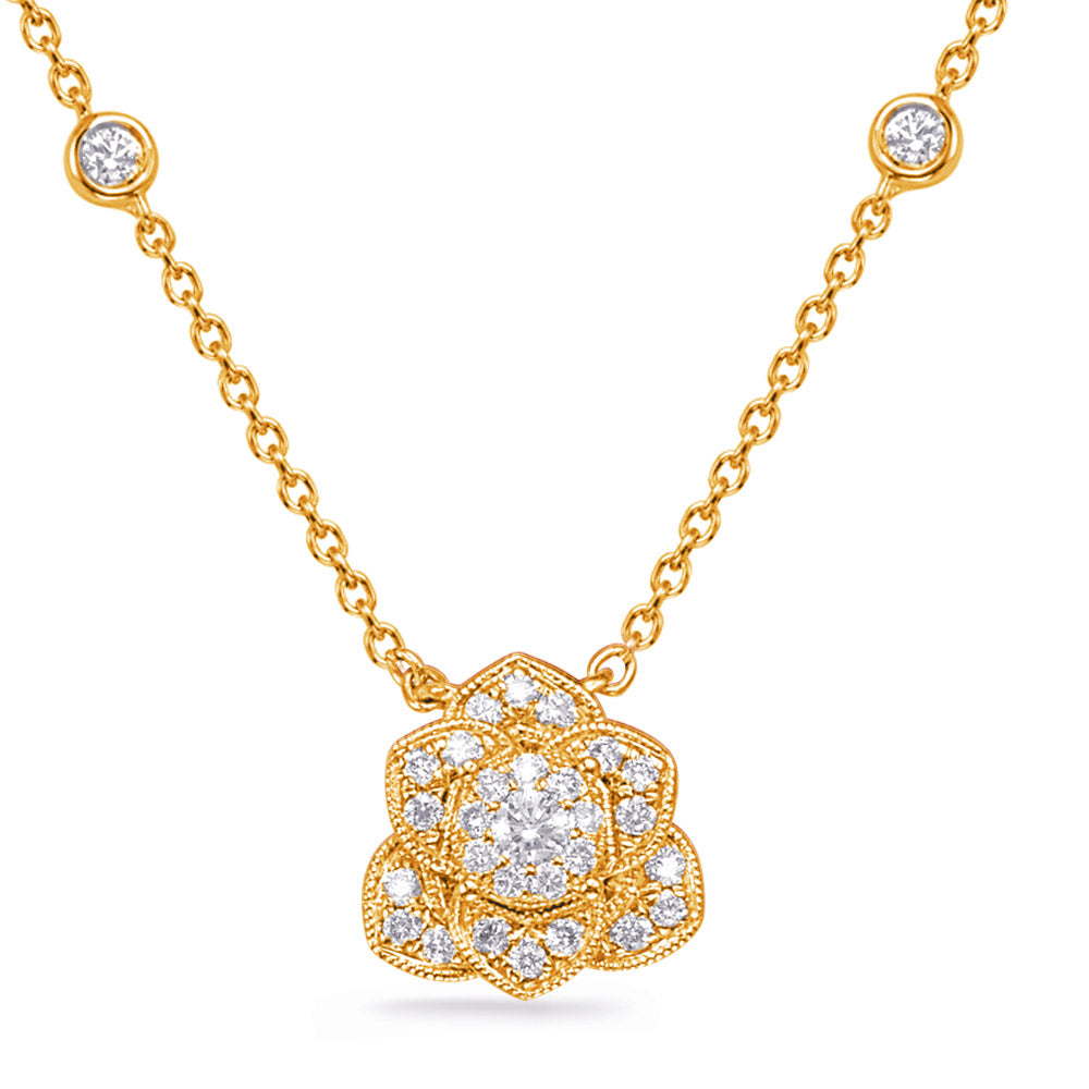 Yellow Gold Diamond Necklace