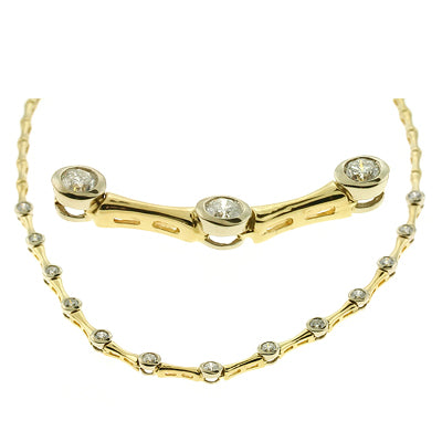 Yellow & White Gold Diamond Necklace