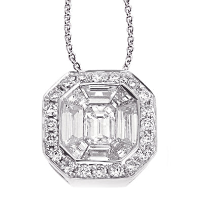 White Gold Diamond Pendant