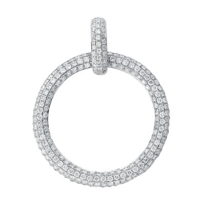 Diamond Pave Circle Pendant