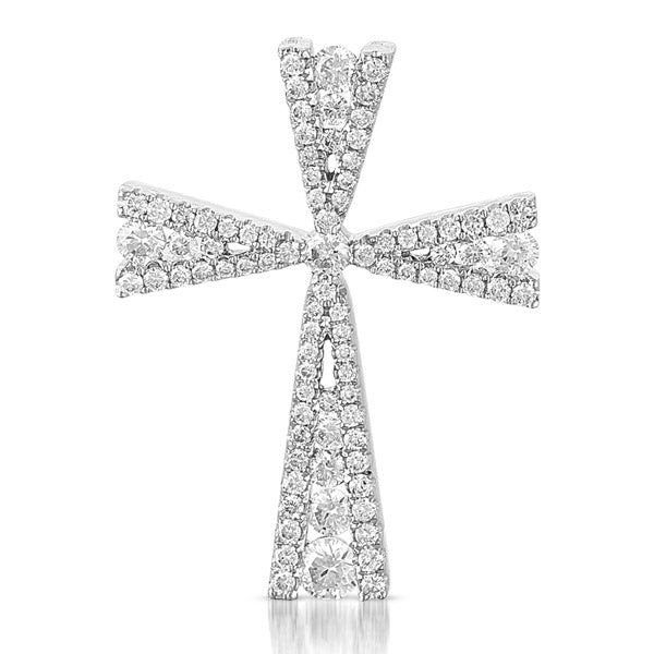 White Gold Cross Pendant