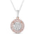 White & Rose Gold Diamond Pendant
