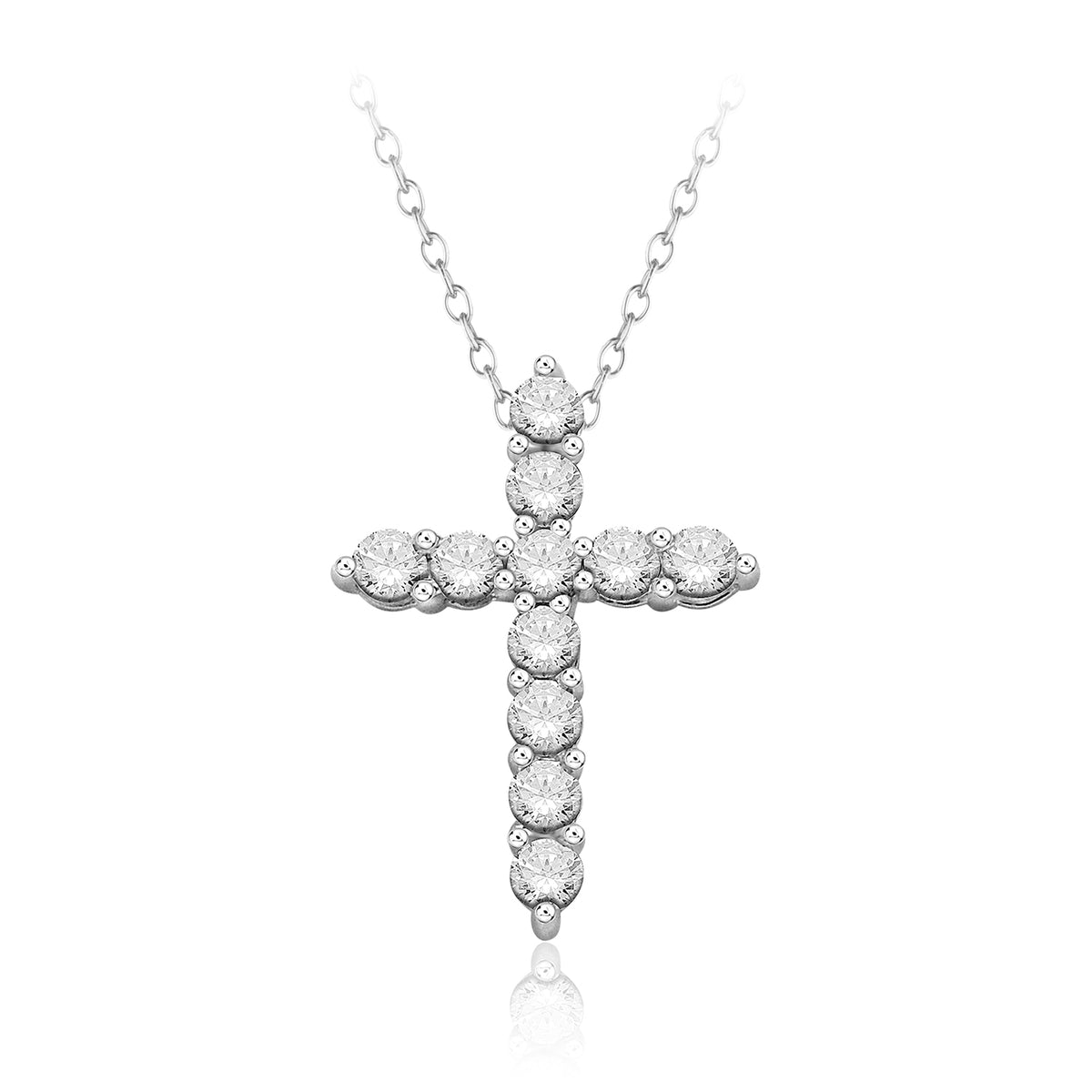 New Cross Pendant Made In 14K White Gold