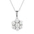 Cluster Pendant Made In 14K White Gold