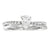 Bypass Diamond Engagement Ring made in 14k White gold-Pear