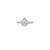 Twist Seamless Halo Diamond Ring made in 14k White gold-Emerald