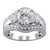 Diamond Semi-Mount Ring made in 14k White gold with Round Cubic Zirconia Center