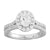 Unity Diamond Engagement Ring made 14k White gold-Oval