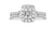 Unity Diamond Engagement Ring made 14k White gold-Emerald