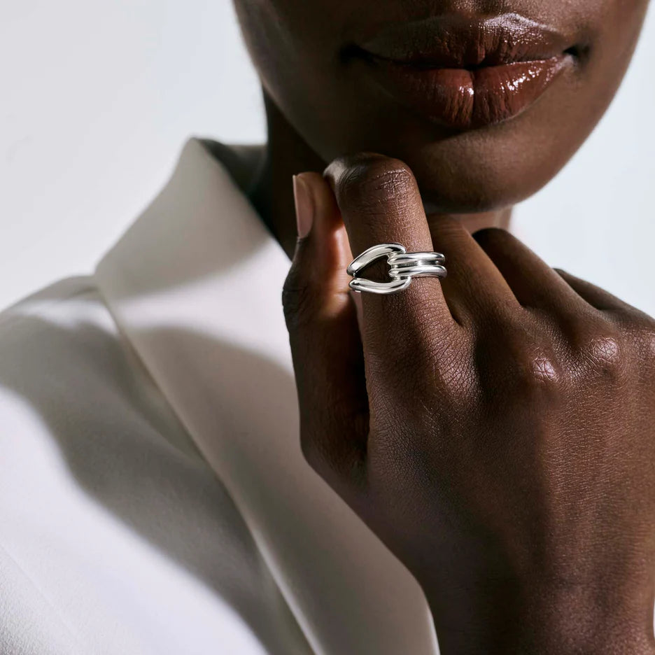 Surf Link Ring, Sterling Silver by John Hardy