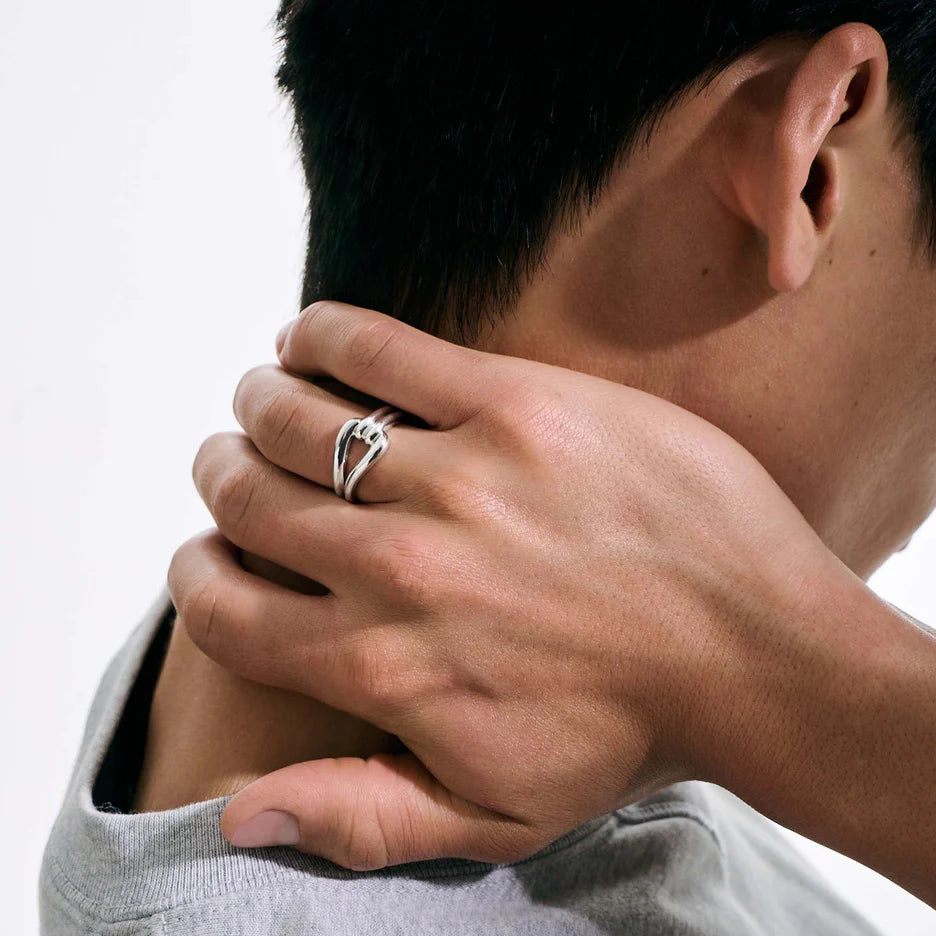 Surf Link Ring, Sterling Silver by John Hardy