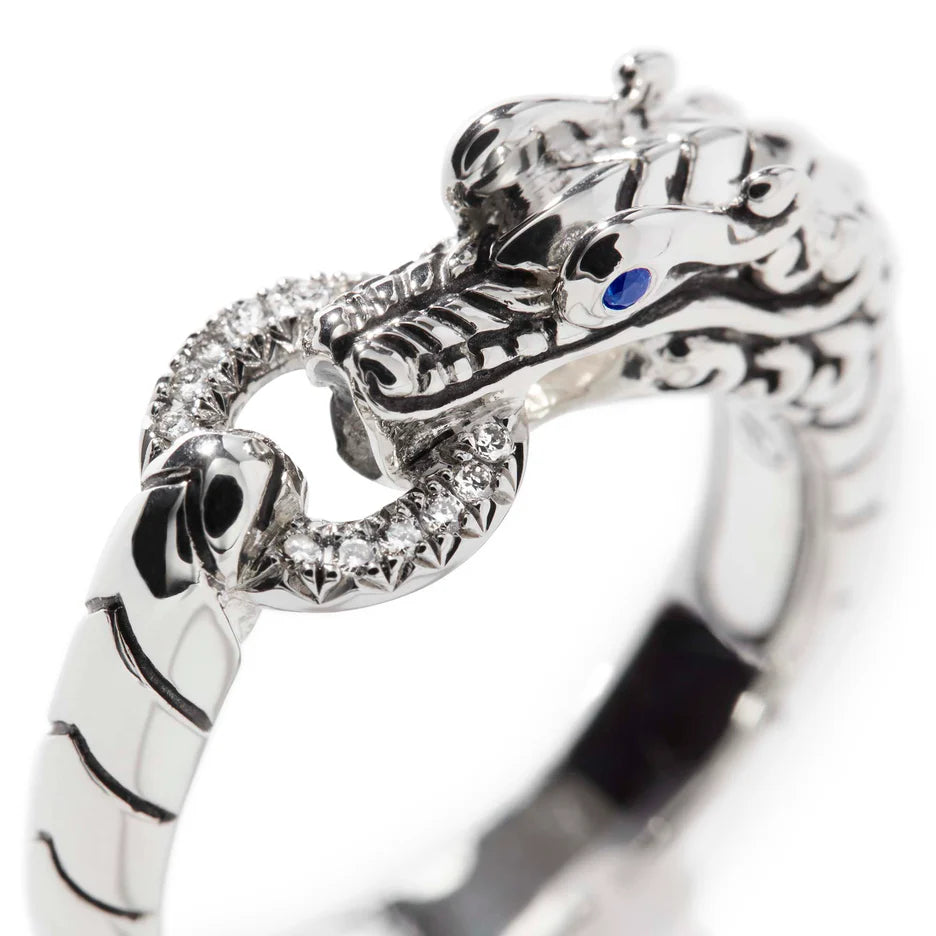 Naga Ring, Sterling Silver, Diamonds by John Hardy