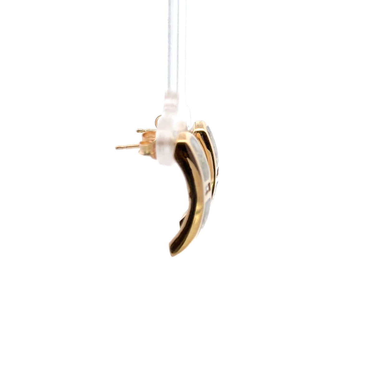 Natural Gold Quartz and Diamond Earrings by Orocal