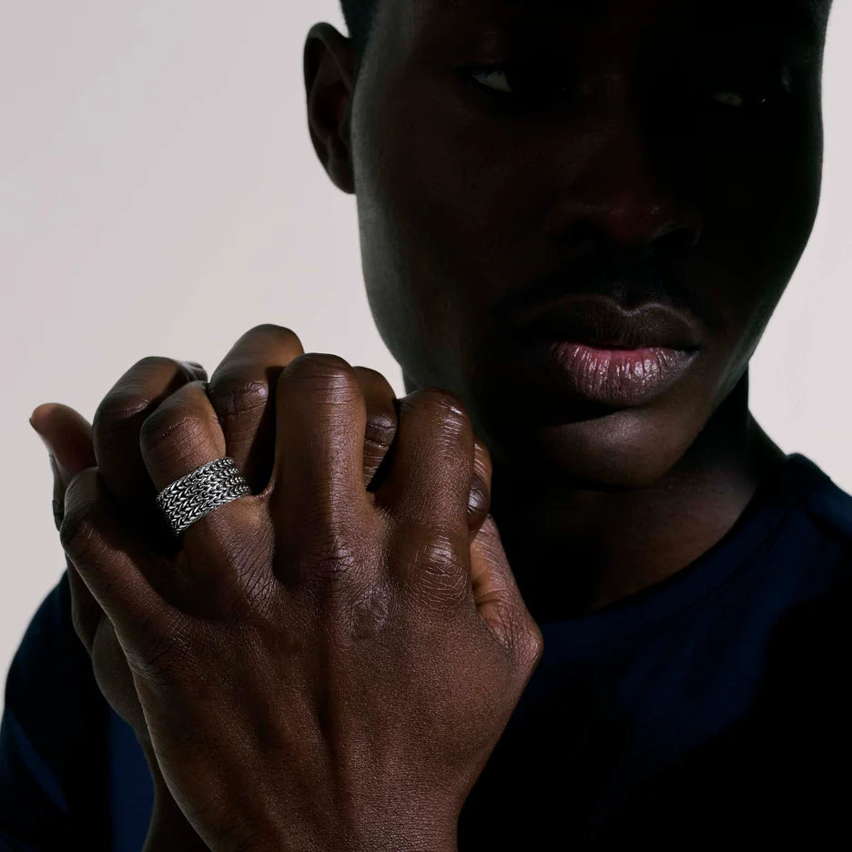 Rata Chain Band Ring in Sterling Silver by John Hardy