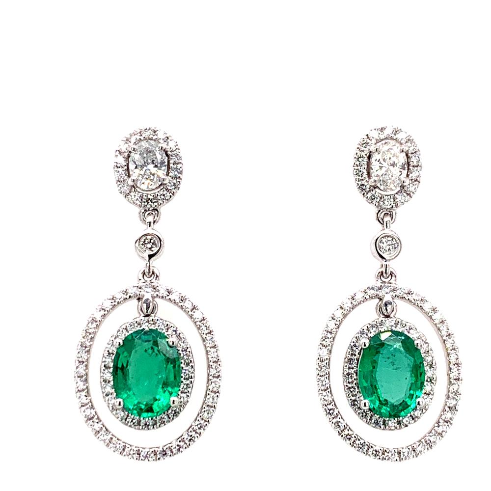 Emerald Dangle Earrings