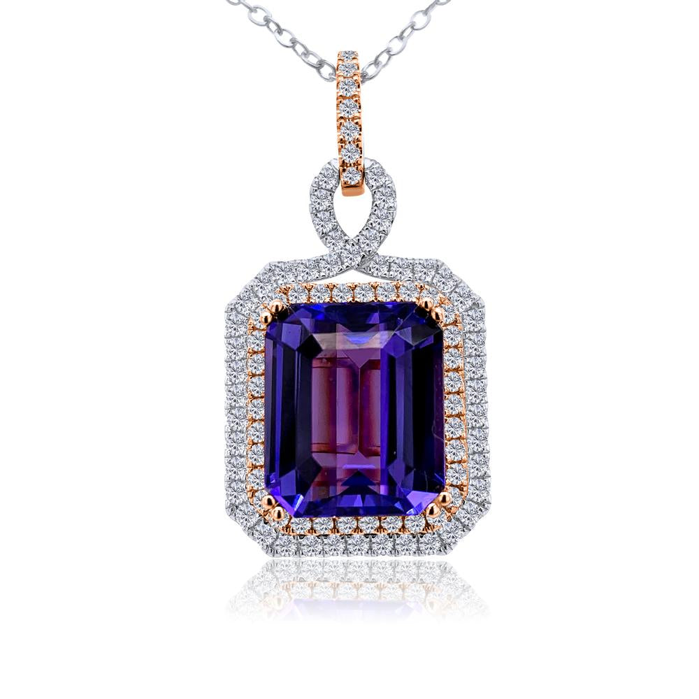 Two Tone Tanzanite Pendant