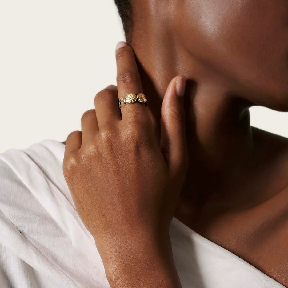 Palu Dot Band Ring in Gold and Sterling Silver by John Hardy
