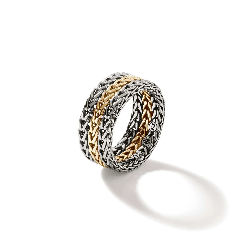Rata Chain Ring in Silver and Gold by John Hardy