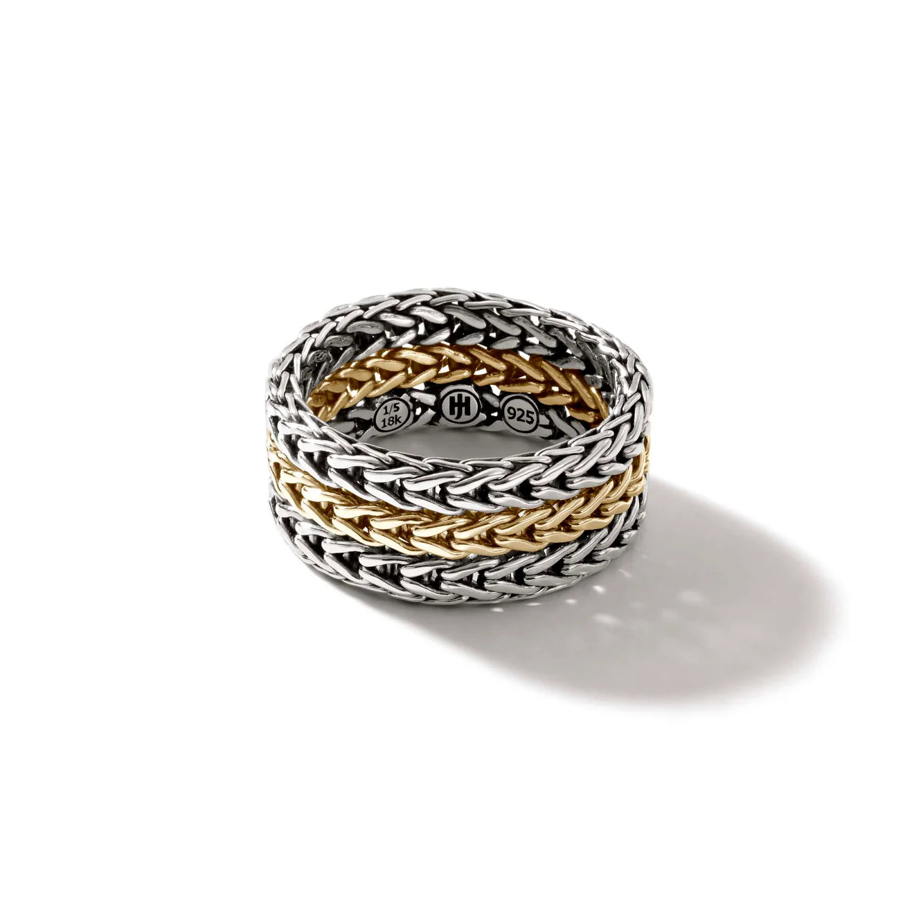 Rata Chain Ring in Silver and Gold by John Hardy
