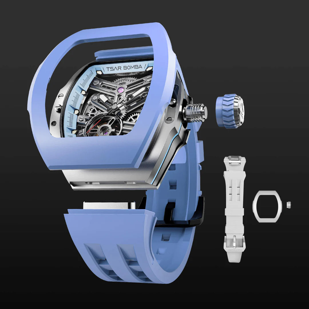 Tsar Bomba Interchangeable Automatic Watch Kit Blue White