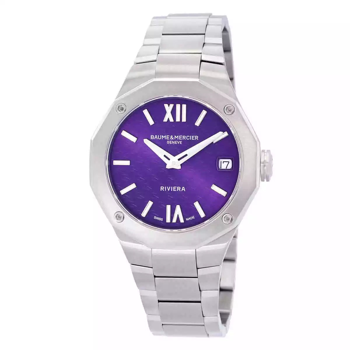 Riviera Quartz Purple Dial Ladies Watch (M0A10728) by Baume &amp; Mercier