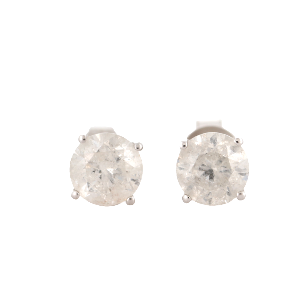 14Kt White Gold Diamond -2.00Ct Stud Earrings