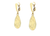 14K Yellow Gold Tear Drop Hollow Earrings