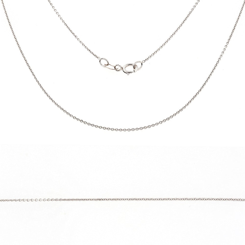 14K White Gold Link Chain 1.23Gr