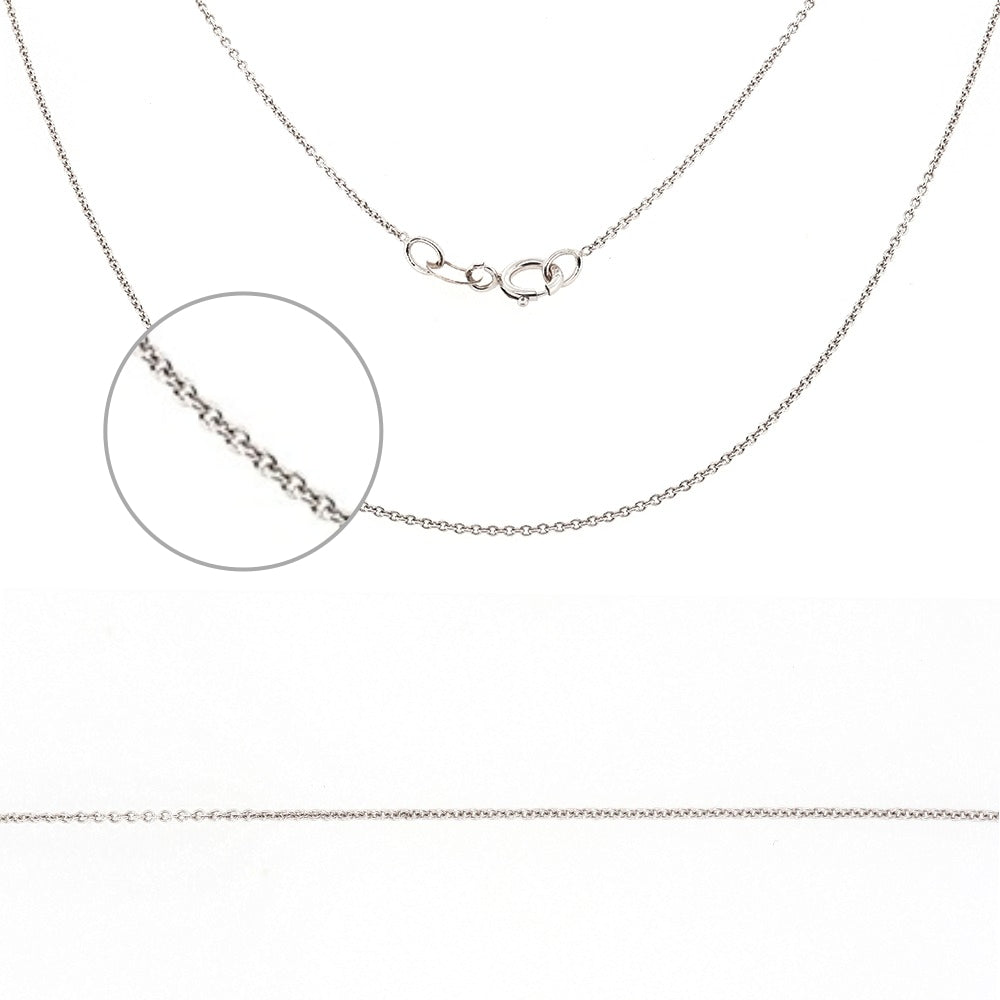 14K White Gold Link Chain 1.23Gr