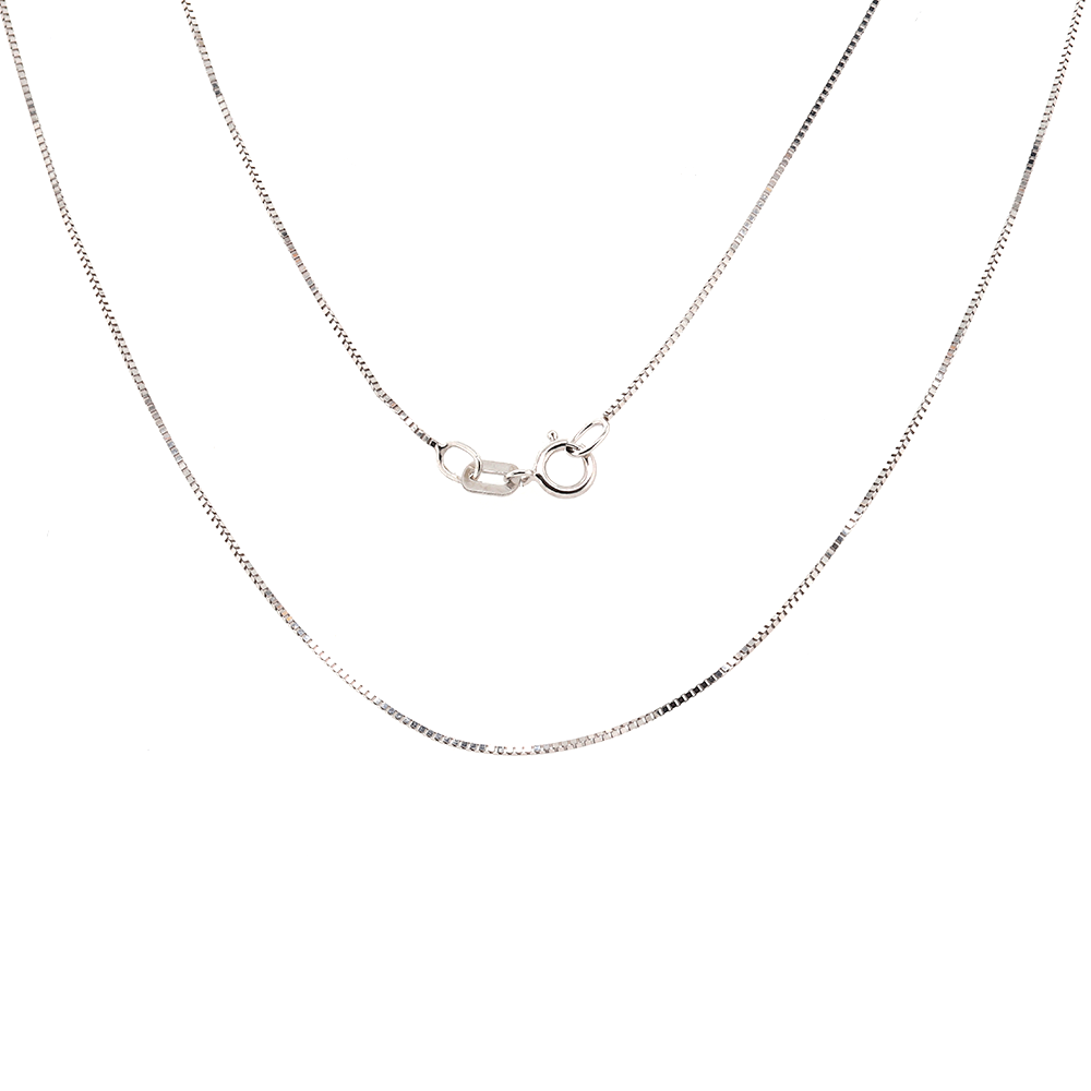14K White Gold Box Chain 1.45 Grams