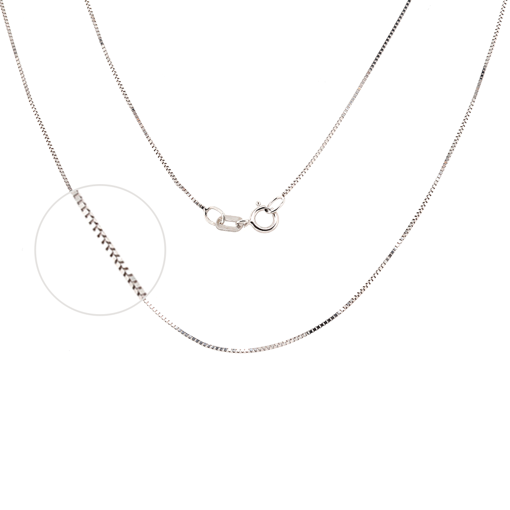 14K White Gold Box Chain 1.45 Grams