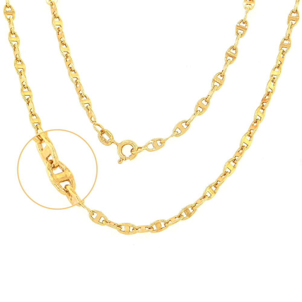 14Kt Yellow Gold Mariner Link Chain 7.5Gr