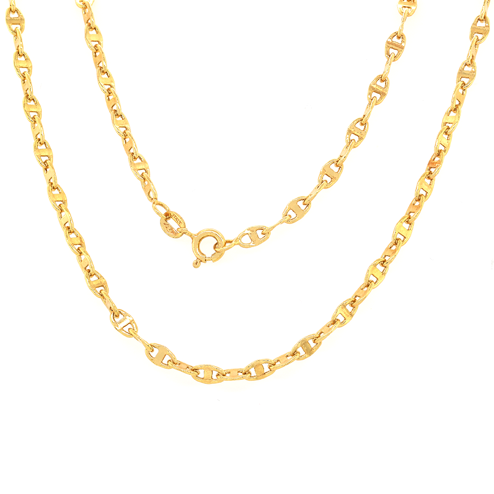 14Kt Yellow Gold Mariner Link Chain 7.5Gr