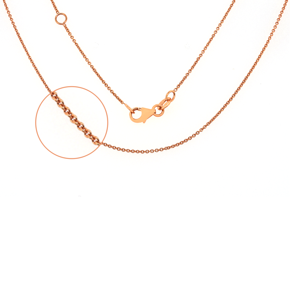 14K Rose Gold Link Chain 1.43Gr