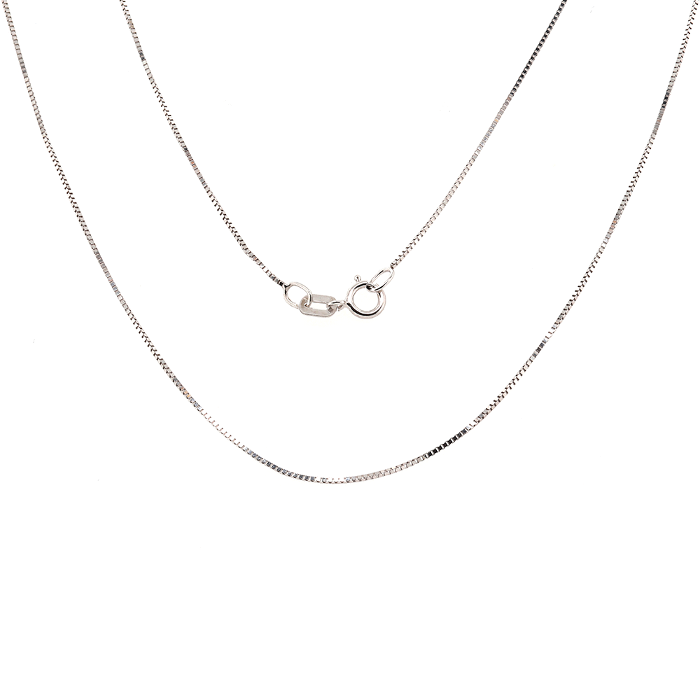 14K White Gold Box Chain 1.13 Grams