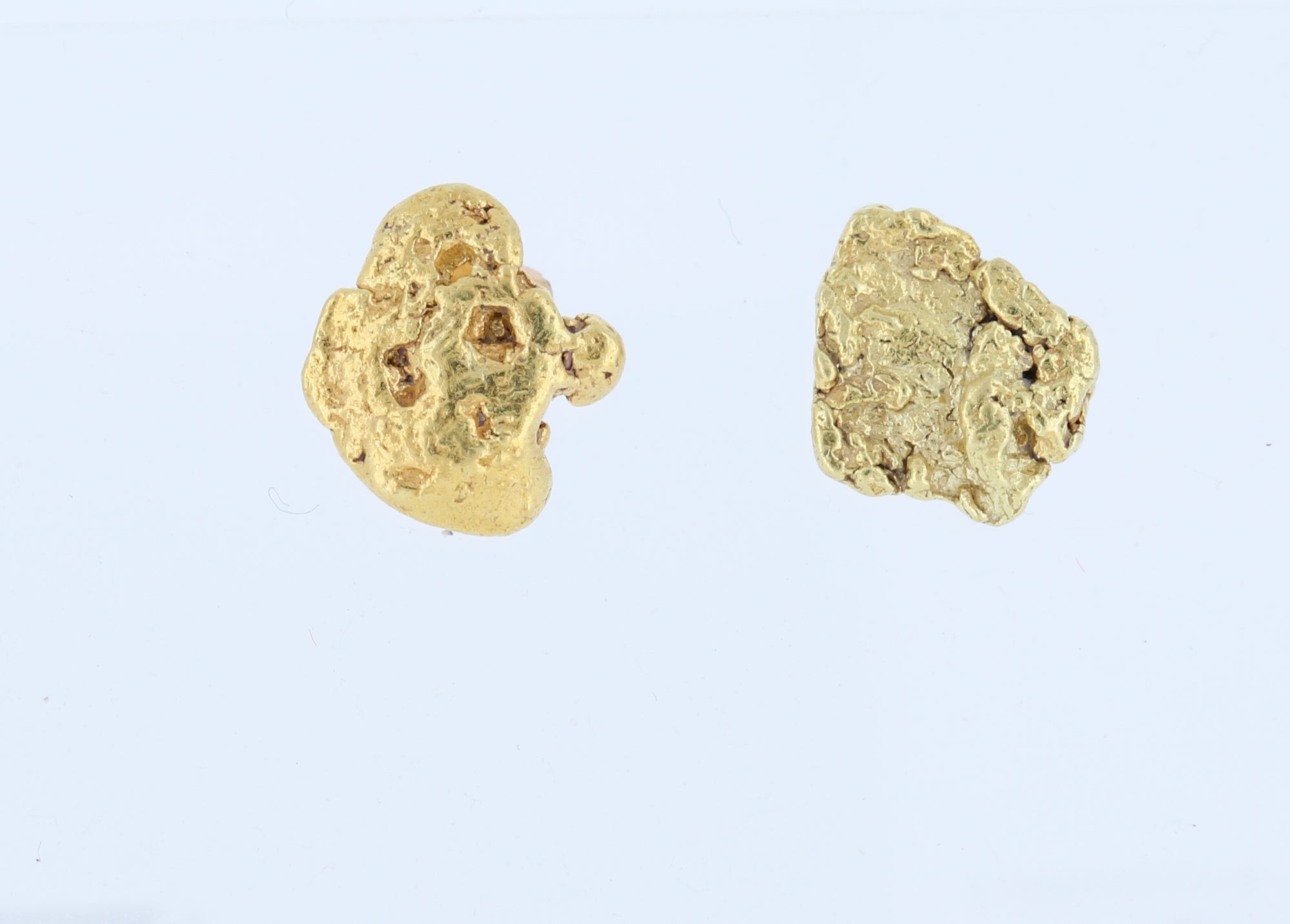 14K Yellow Gold Nugget 2.20 Grams Studs