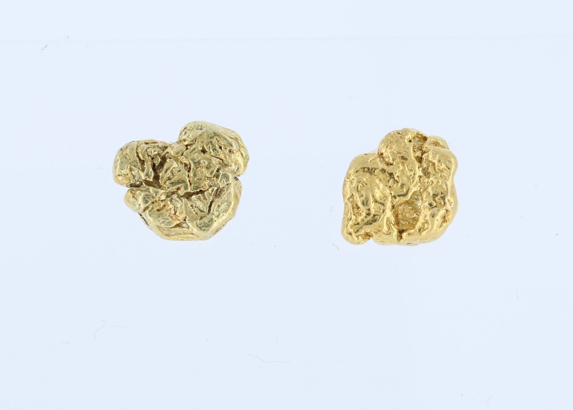 14K Yellow Gold Nugget 2.40 Grams Studs