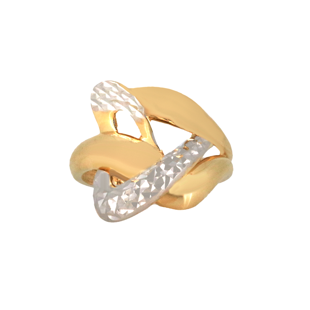 Two-Tone 14kt Gold Abstract Ring